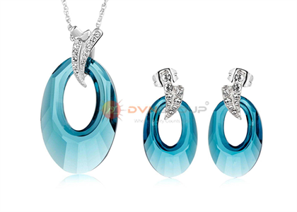 Rhodium Plated | CZ Studded Pendant Sets